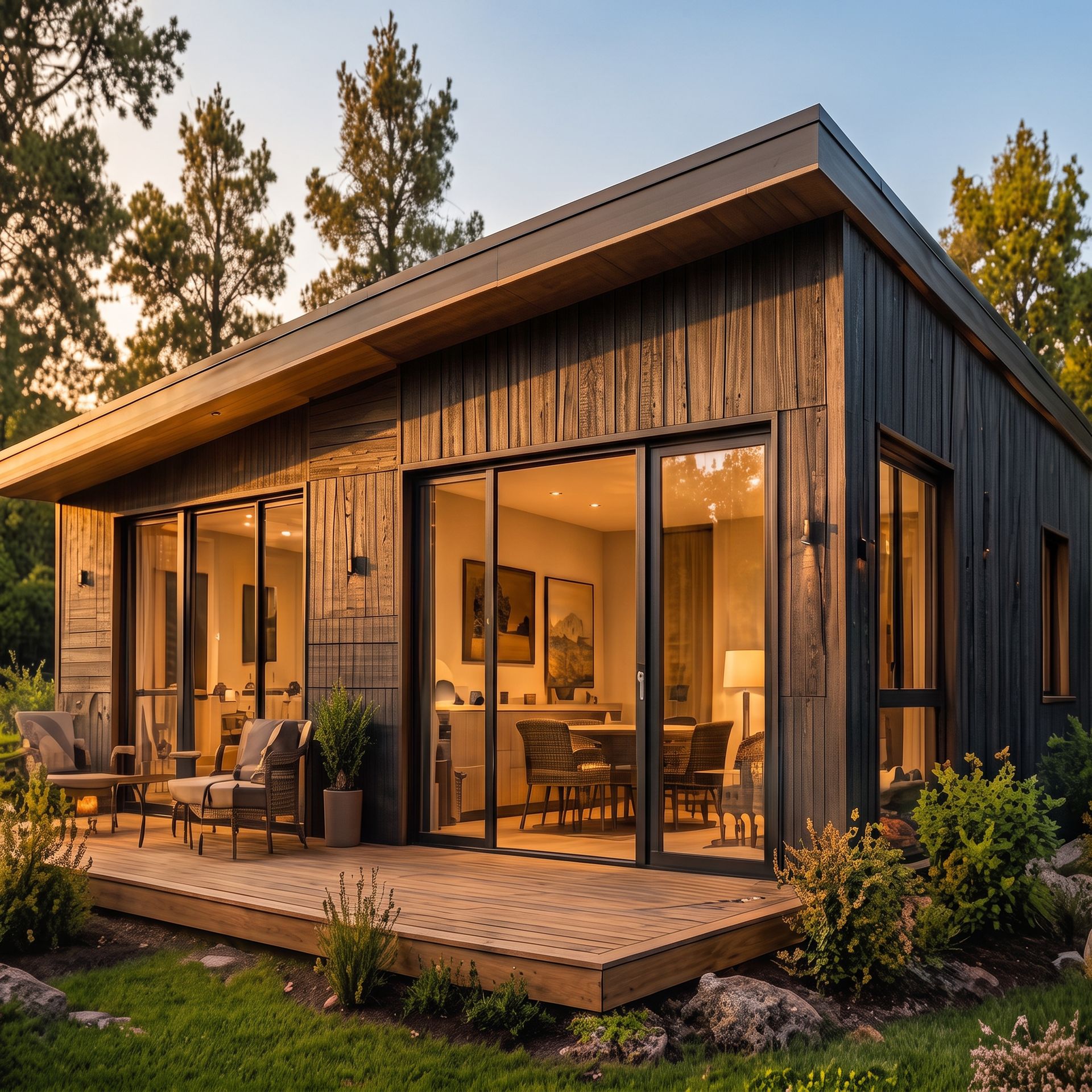 Lodge Loucia lumineuse ouverte sur sa terrasse